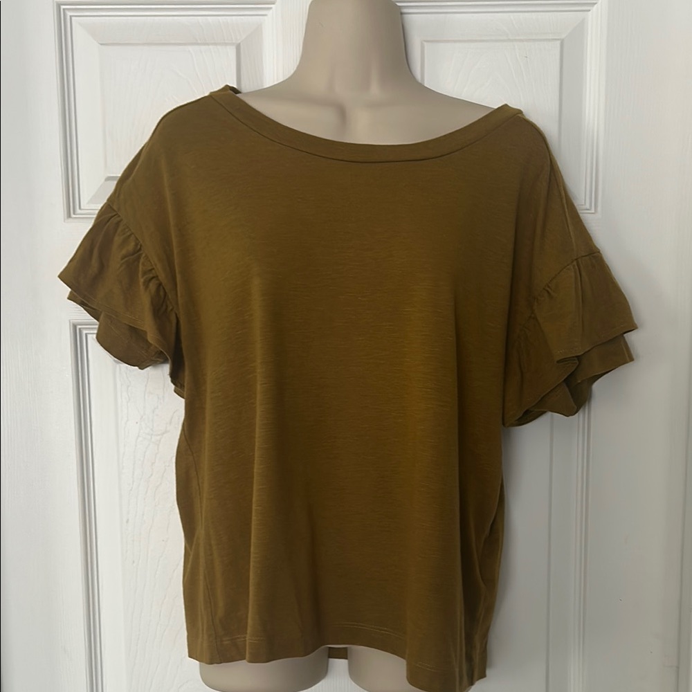 Madewell Women's Ruffle Sleeve Top